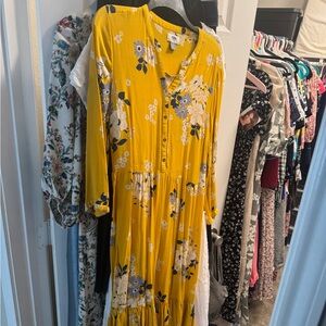 Floral Yellow Dress